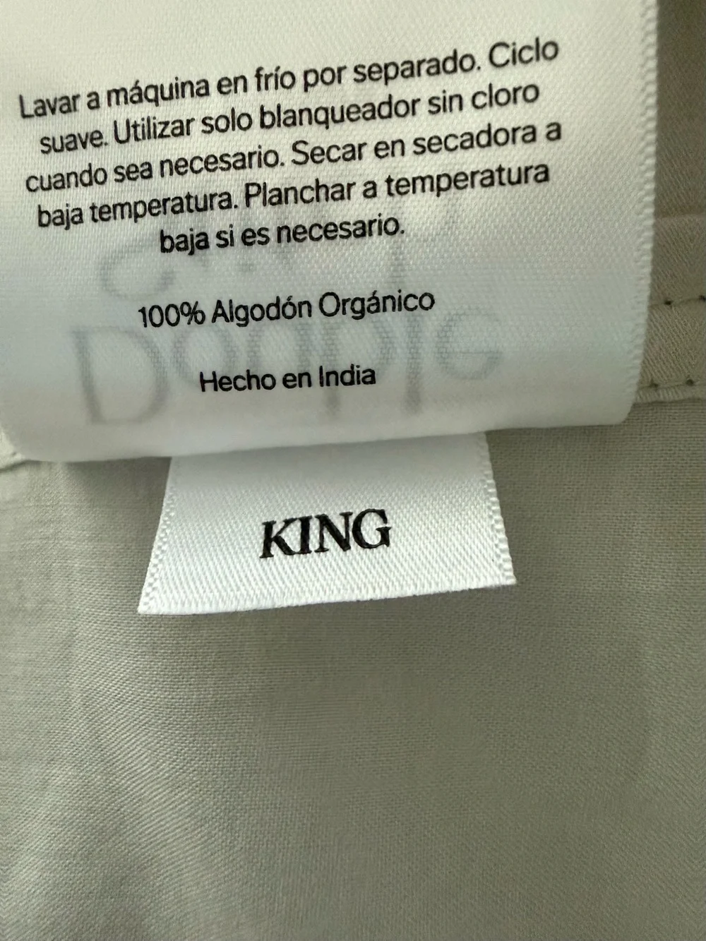 Double Stitch by Bedsure King Flat Sheet 100% Organic Cotton Light Gray